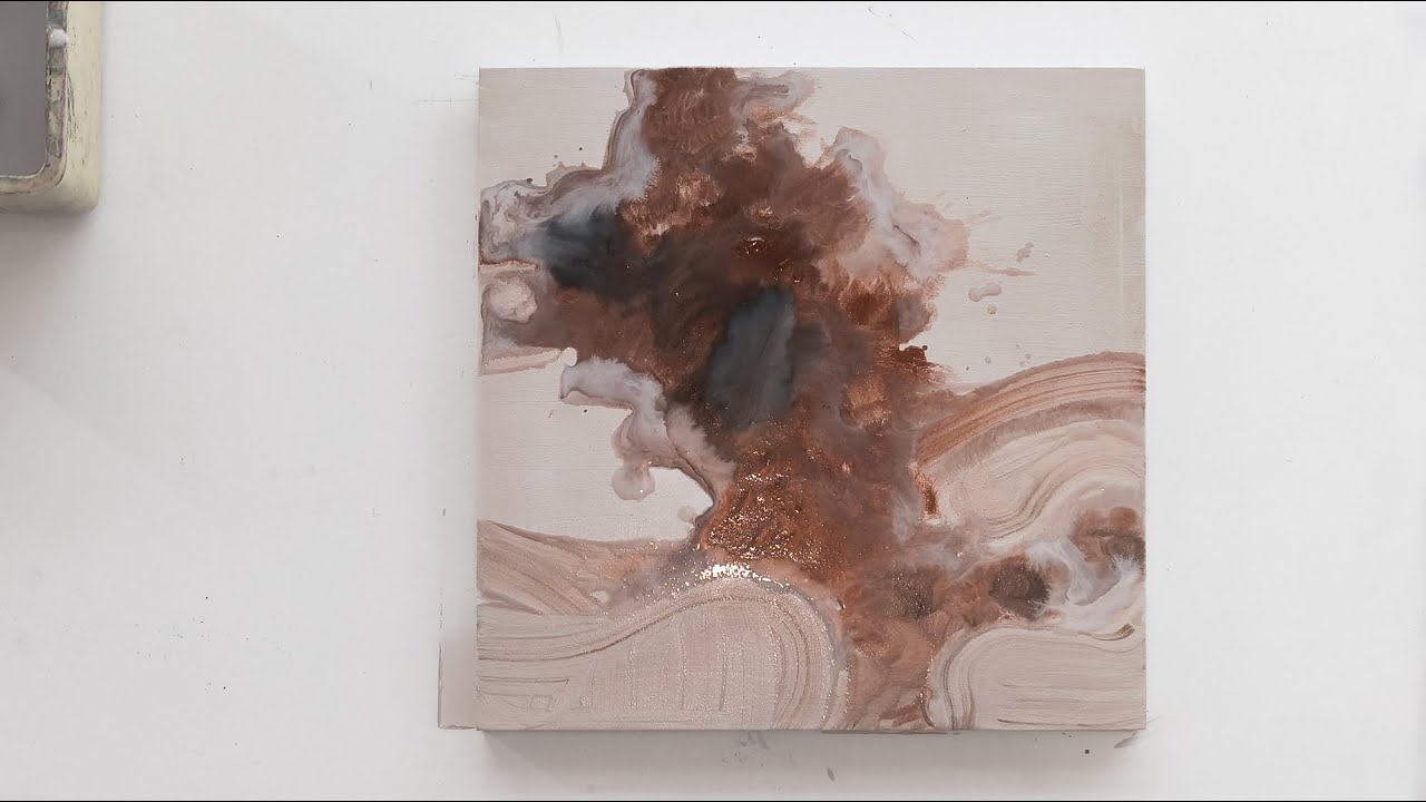 久しぶりのアクリル絵の具【抽象画】#painting - YouTube