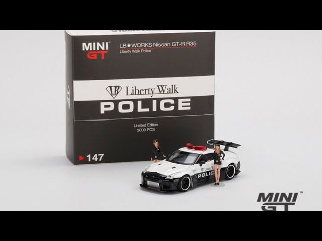 Mini GT LB Works Nissan GT-R R35 POLICE #147 - YouTube