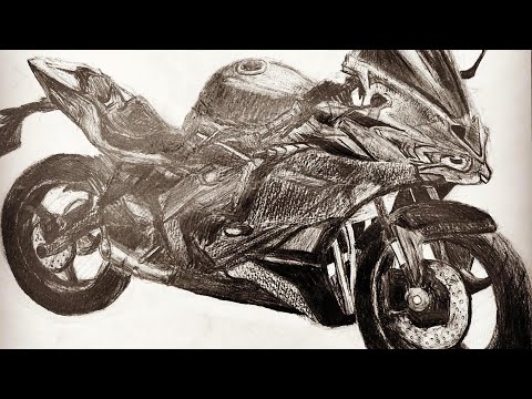 晒します】ZX-25Rをデッサンしたが下手クソすぎて爆笑w【鉛筆画バイク