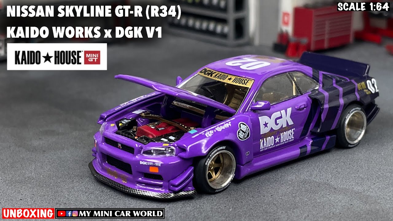 MY MINI CAR WORLD』UNBOXING MINI GT 1/64 NISSAN SKYLINE GT-R (R34