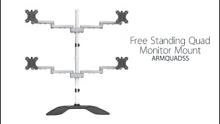 モニタースタンド／置き型／4画面（2x2）／最大32インチ／耐荷重各8kg