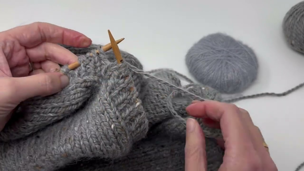 Ash Slipover KAL - German short row (DS/Double Stitch) shaping on