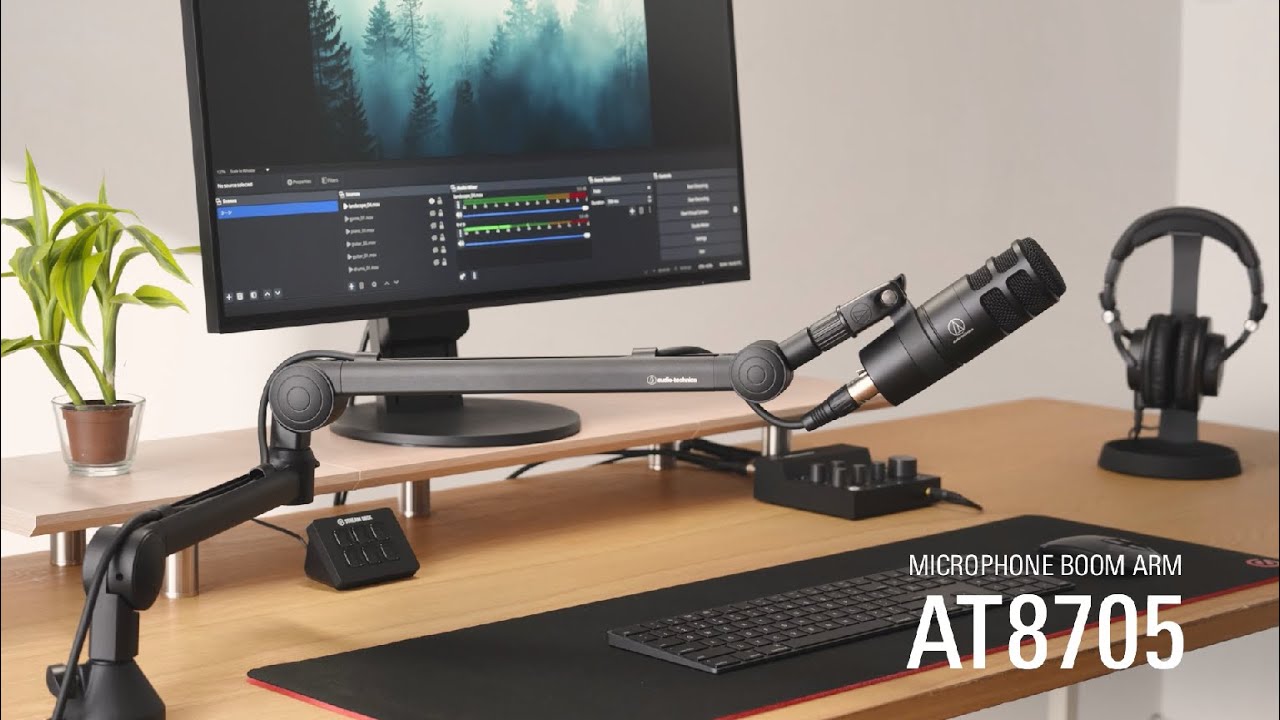 ロープロファイル型ブームアーム【AT8705】| オーディオテクニカ - YouTube