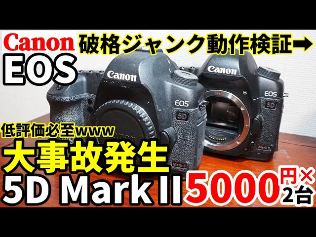 Junk camera EOS5D Mark2 5000 yen x 2! Operation test ⇒ A big