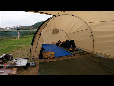 ソロでイグニオトンネルテント3人用を贅沢に使ってみました【笠置