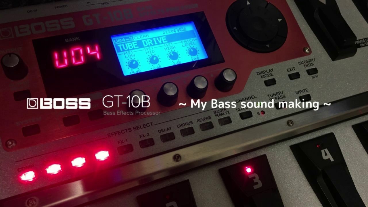 ドライブ感のあるベース音作り BOSS GT-10B ピック弾き 指弾き - YouTube