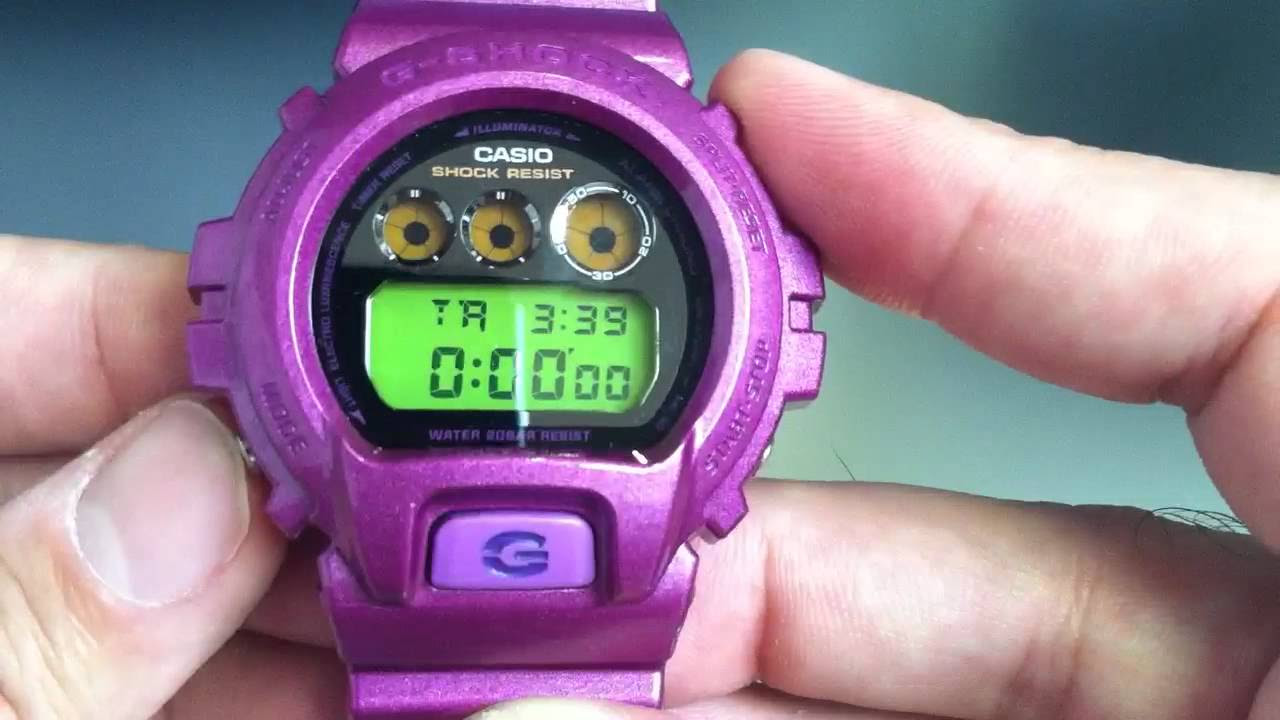 Purple Casio G-Shock Metallic Watch DW6900NB-4 - YouTube