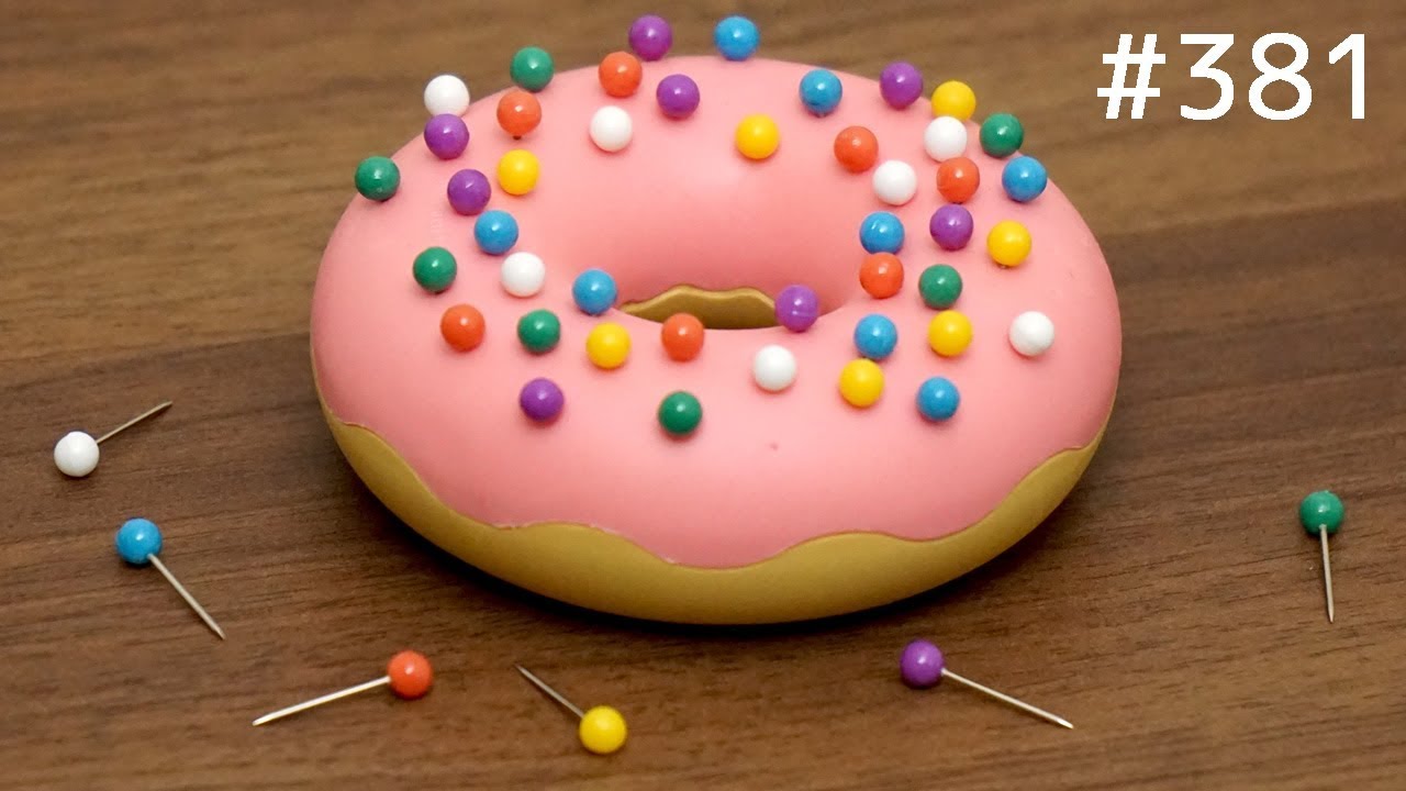 ドーナツが針山になる「ドーナツの押しピン」がかわいい【文房具紹介