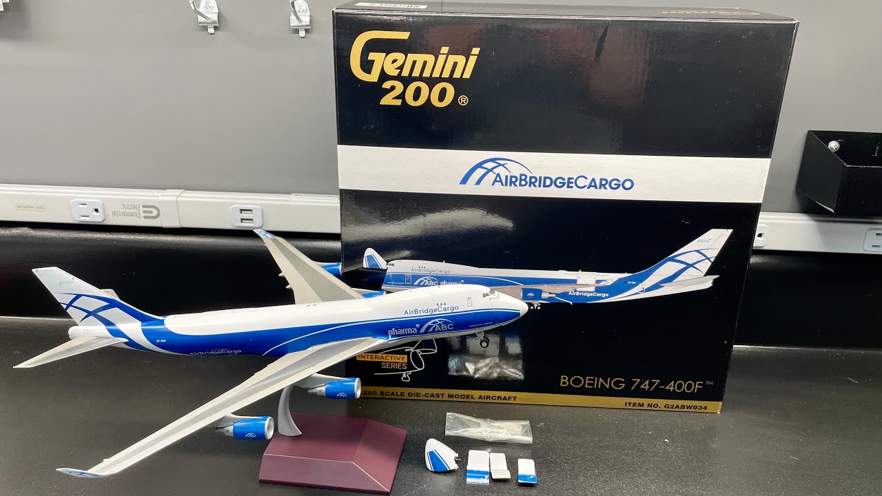 Gemini Jets Interactive Series* 747-400F AirBridgeCargo VP-BIM 1