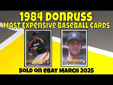 1984 Donruss Most Expensive eBay Sales Baseball Cards - March 2025