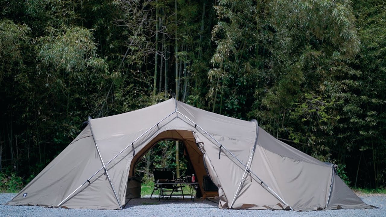 Last tent! I went camping with a new tent. - YouTube