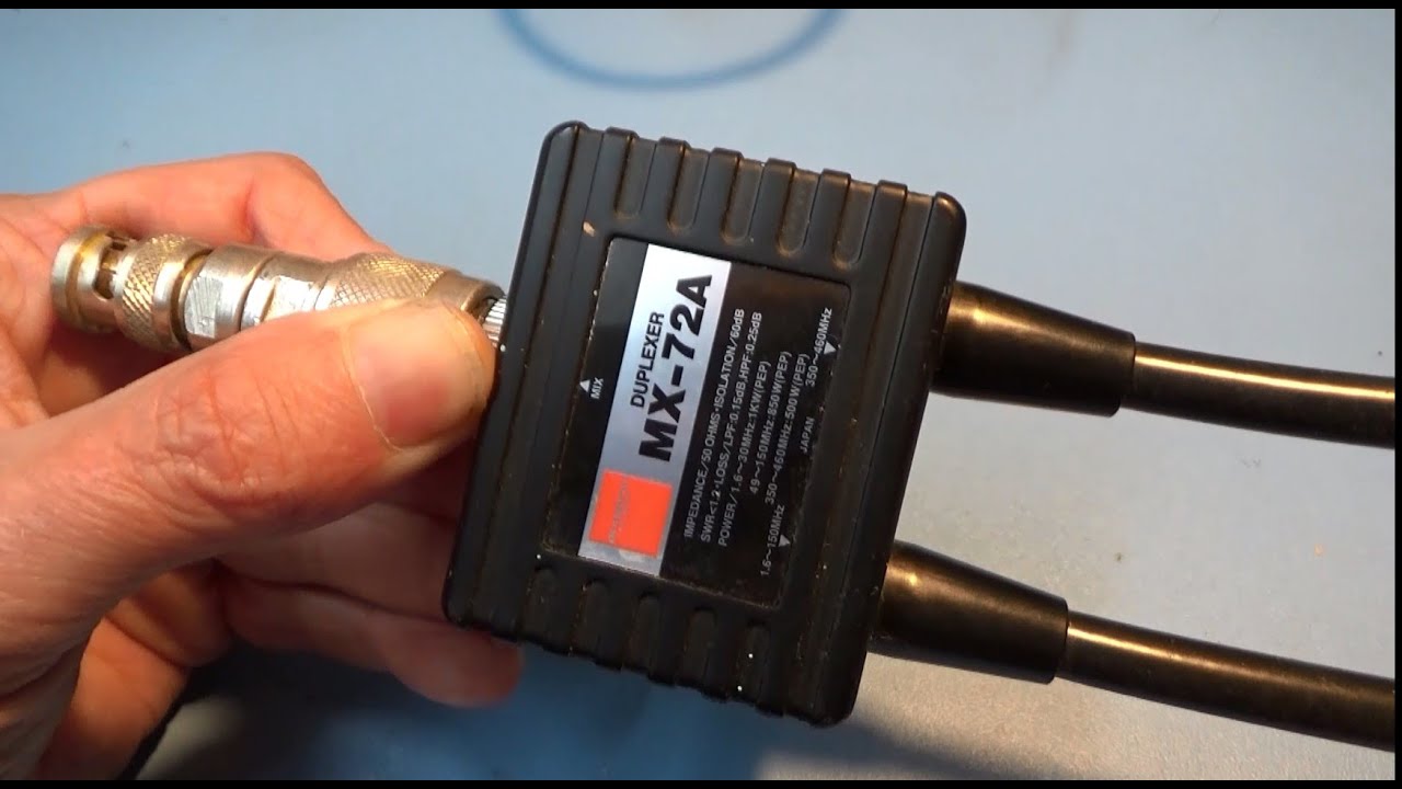 Testing a Diamond Antenna MX-72 duplexer. - YouTube