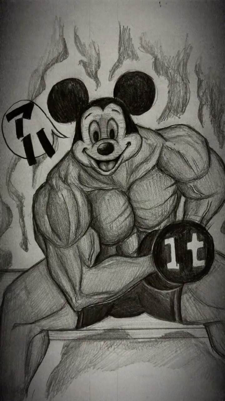 ミッキーマッスル💪#ディズニー#ミッキーマウス#ドナルドダック#筋肉