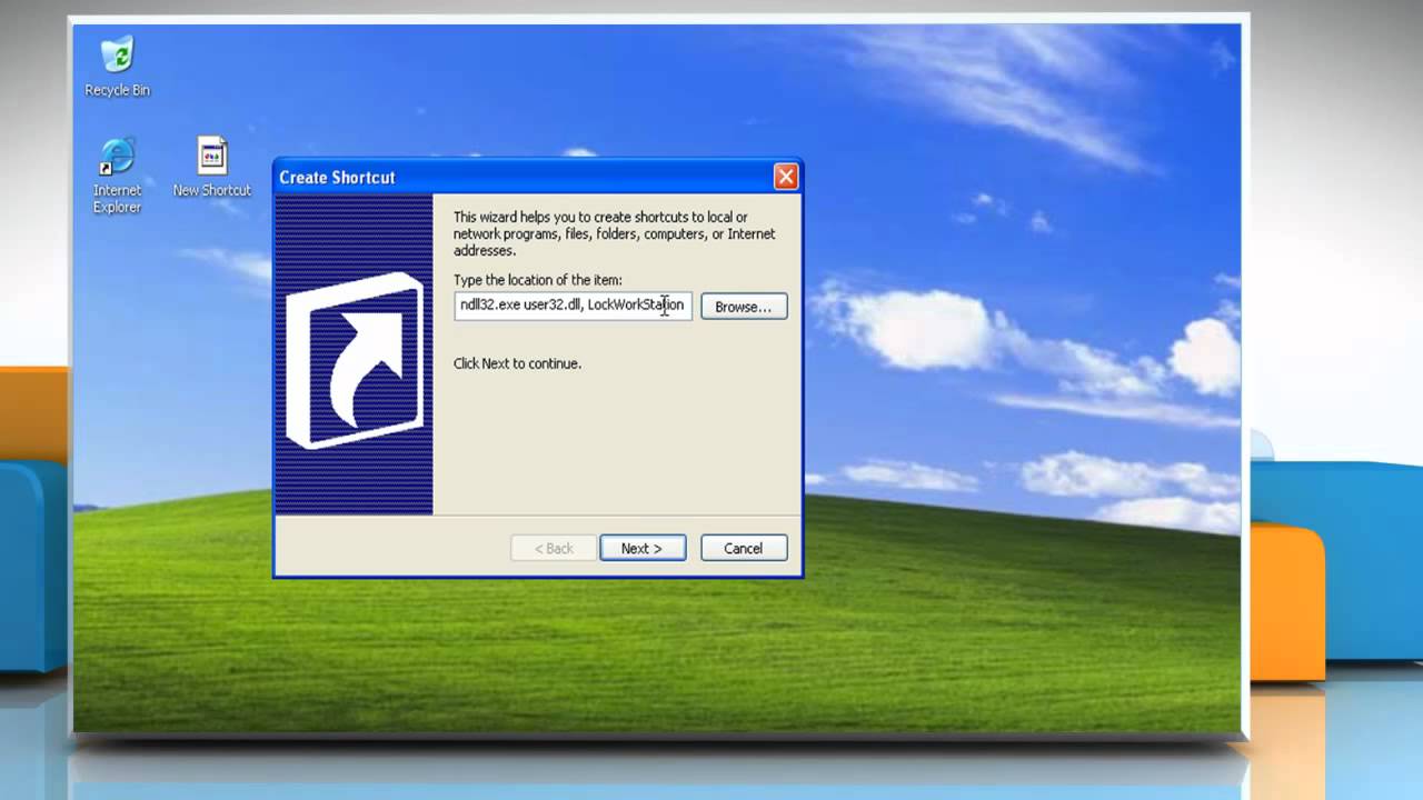 Windows® XP: Make a shortcut for locking the screen - YouTube