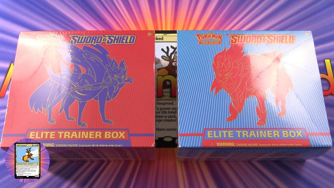 Pokemon Sword & Shield Zacian + Zamazenta Elite Trainer Box