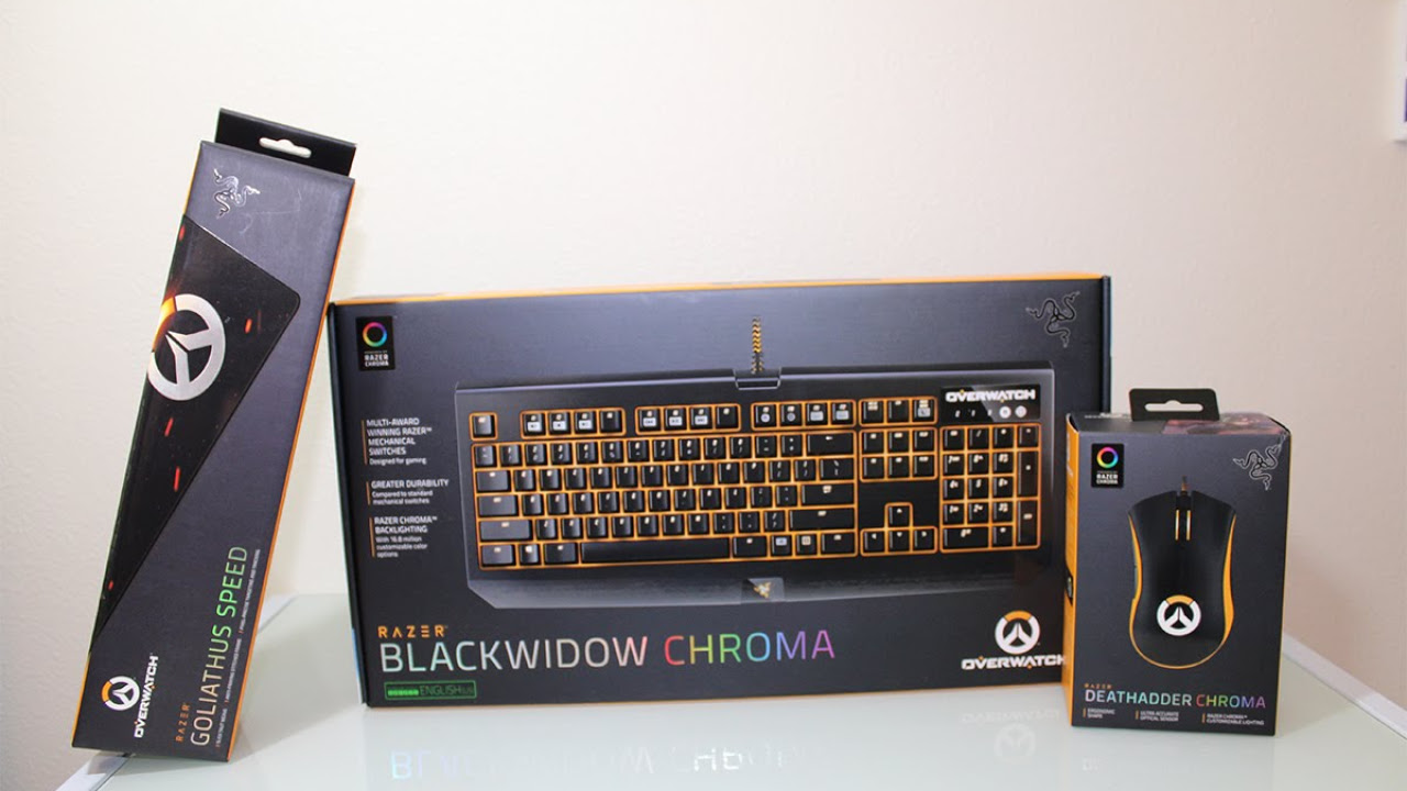 Razer Overwatch Keyboard, Mouse and Mouse Pad Unboxing + Action