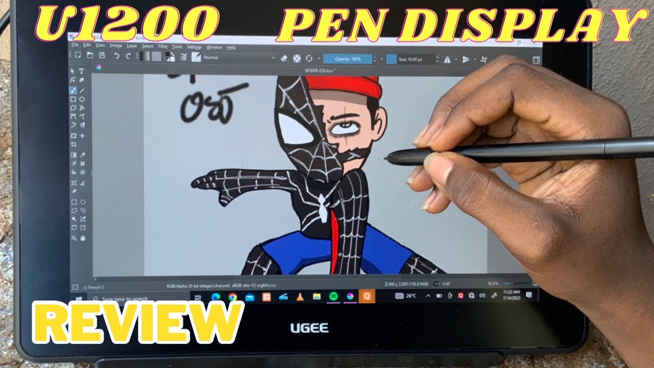 UGEE U1200 Pen display UNBOXING/REVIEW - YouTube
