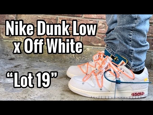 Nike Dunk Low x Off White “Lot 19 of 50” Review & On Feet - YouTube