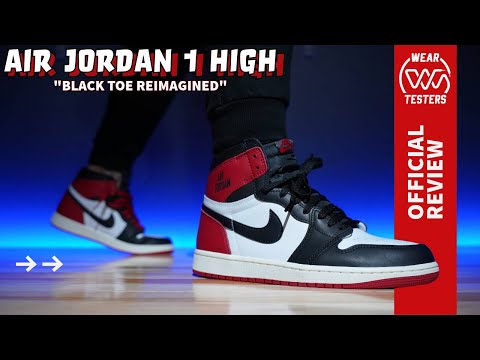 Air Jordan 1 High OG Black Toe Reimagined - YouTube