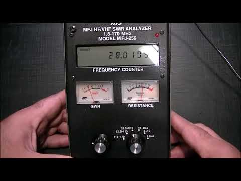 MFJ 259 Antenna Analyzer/SWR Meter - YouTube