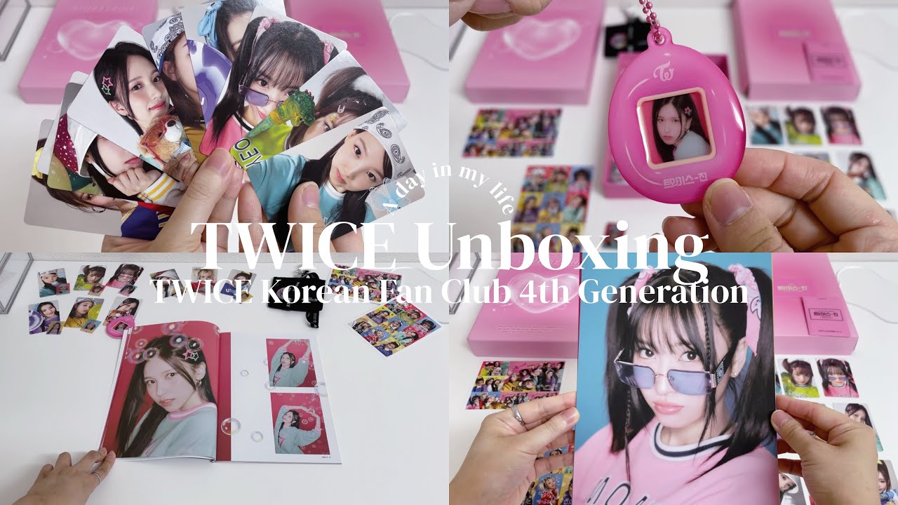 TWICE Vlog】Korean Fan Club｜Unboxing Membership Privileges｜Lots