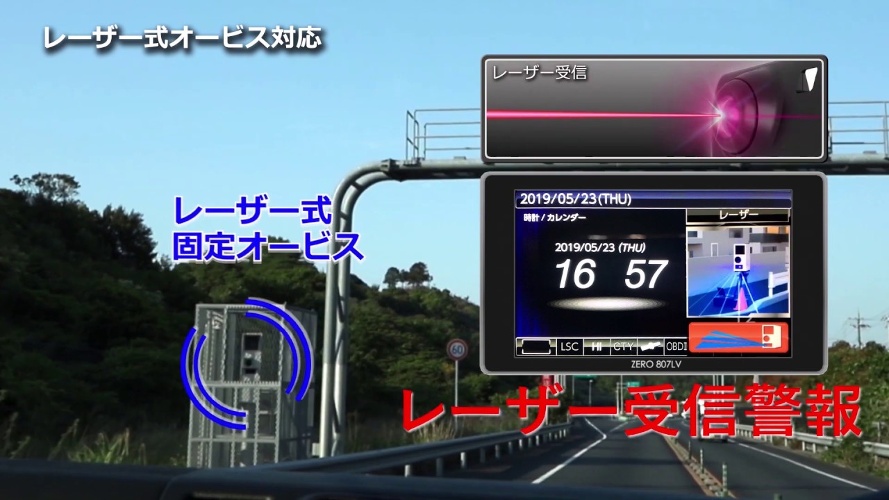レーダー探知機 ZERO707LV ZERO807LV プロモーションビデオ - YouTube