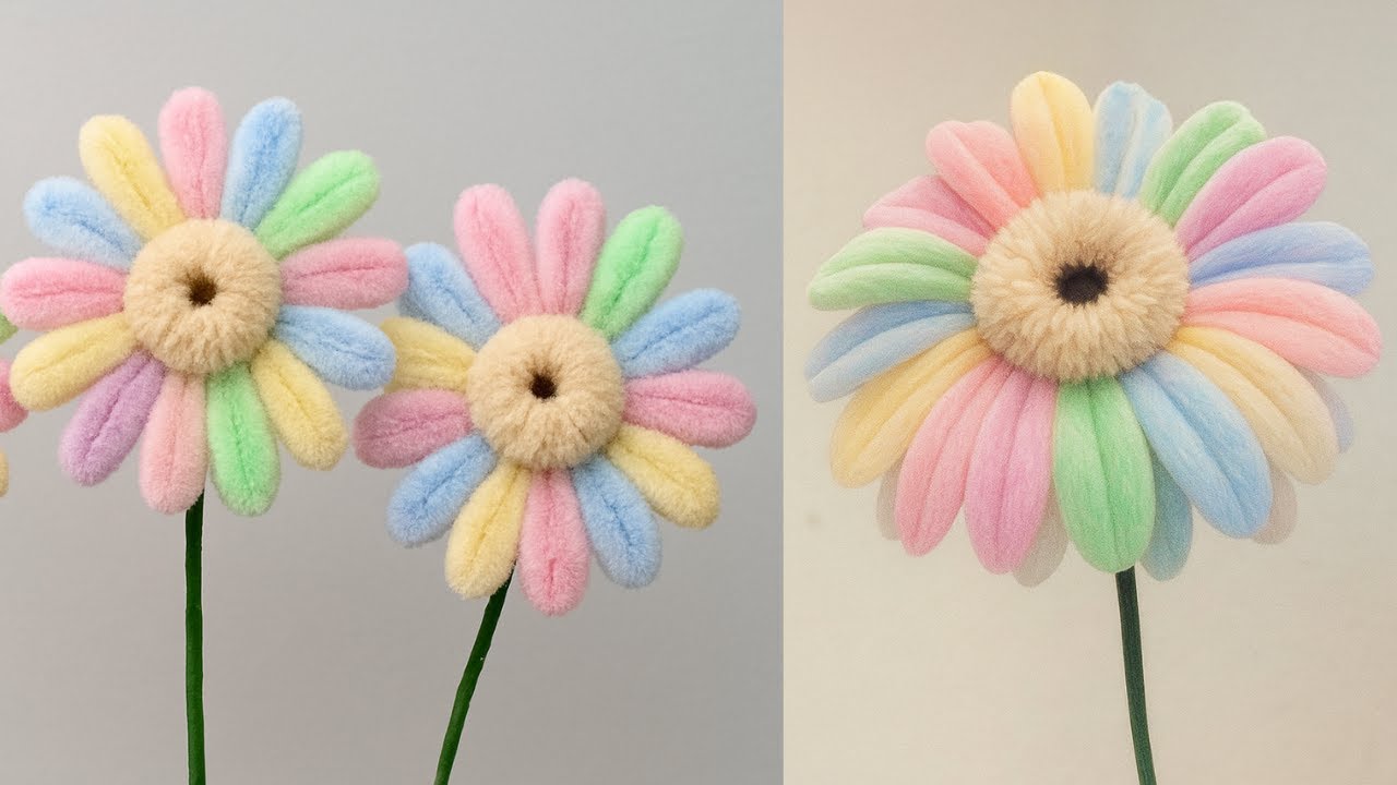 モール花作り 🌸 モールを使ってガーベラを作る make a beautiful