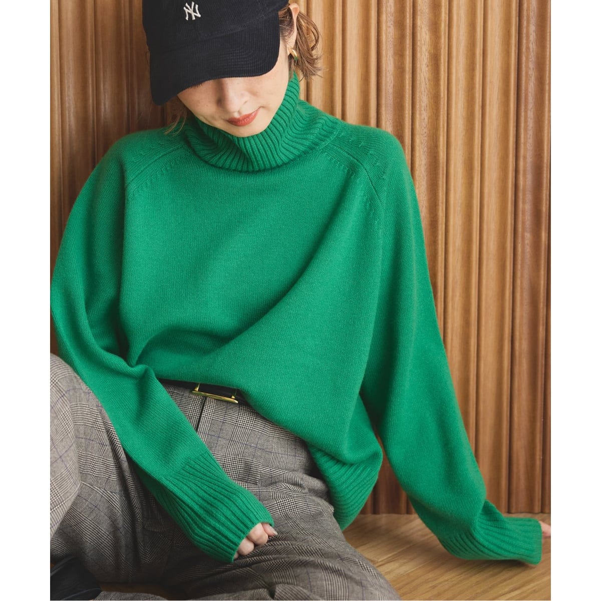 ウールカシミヤ ラグランタートルニット | スピック＆スパン(Spick and