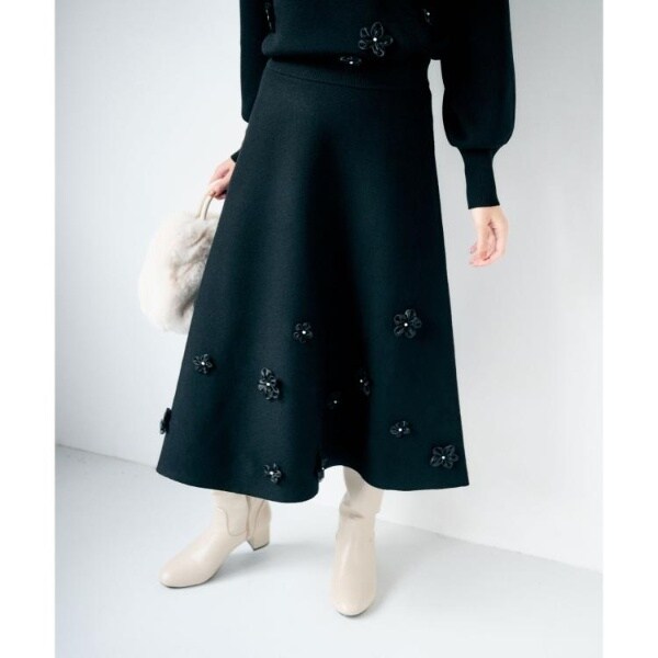 ストレッチタックフレアスカートセットアップ対応 【洗濯機洗い可防