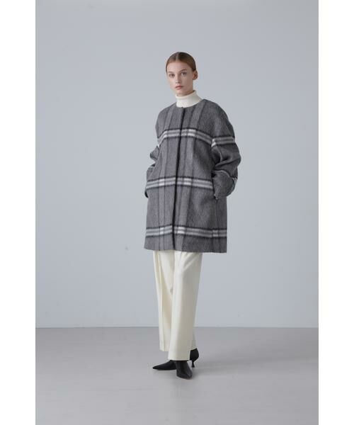 セール】 アルパカシャギーチェックコート （アウター）｜ADORE