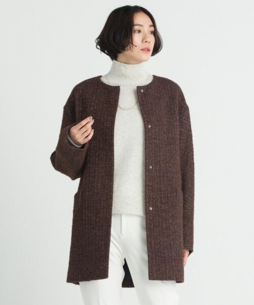 セール】 【亜希さん着用】イタリア LYRIA ループツイードコート(検索