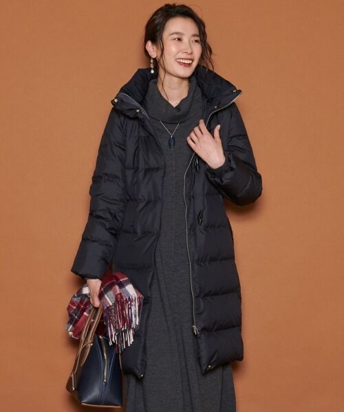 セール】 ブラッシュドマルチポリ ロング ダウンコート （ダウン
