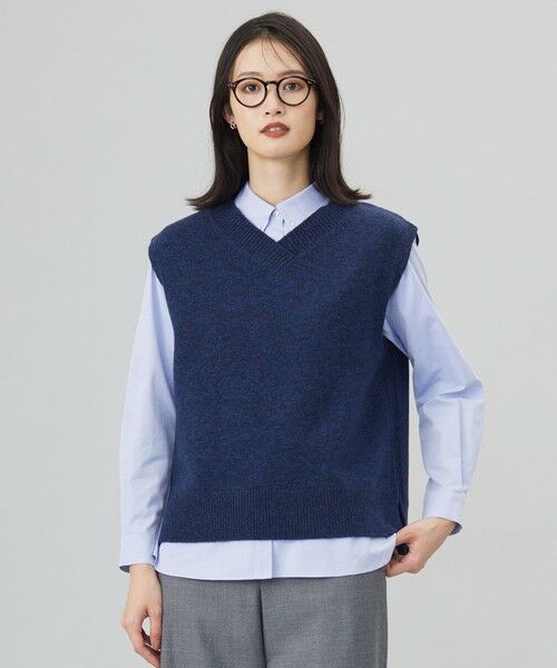 セール】 【洗える】MIX COLORED ニット ベスト （ベスト）｜L size