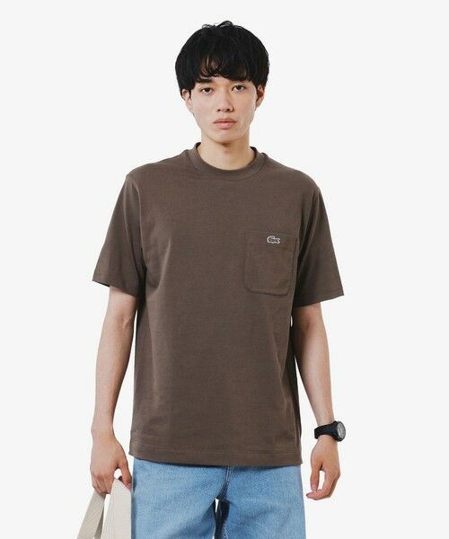 アウトラインクロックポケット半袖Tシャツ （Tシャツ）｜LACOSTE