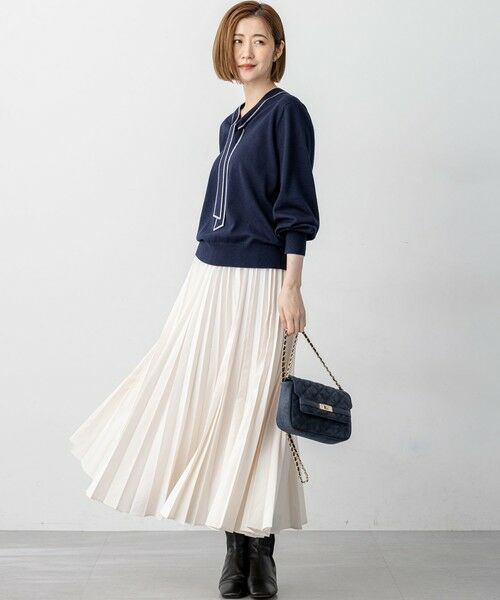 セール】 【洗える】ウーステッドウール ボウタイ ニット （ニット