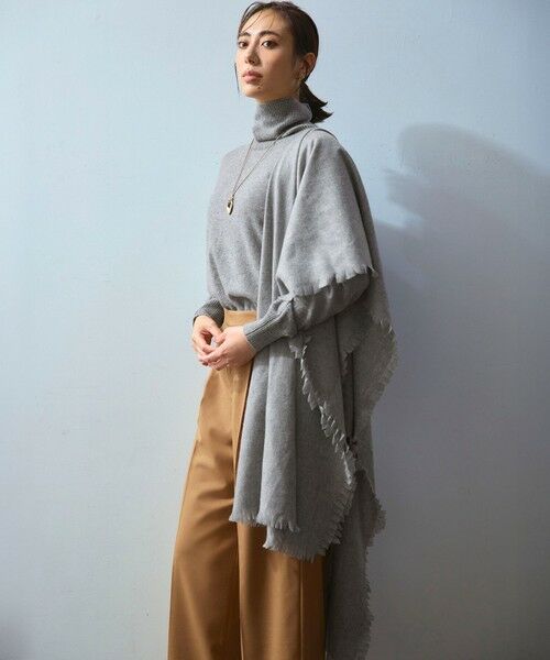 セール】 【滝沢眞規子さん着用/BAILA掲載/洗える】ピュアカシミヤ