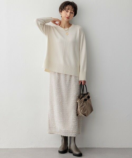 洗える】カシミヤブレンド クルーネック ニット （ニット・セーター