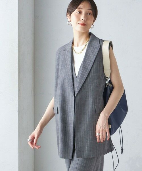 セール】 ウール混 ボックス テーラード ジレ （ベスト）｜SHIPS