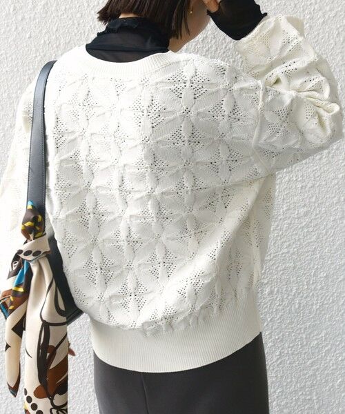 WEB限定】〈洗濯機可能〉2WAY フラワー ジャカード ハーフ ジップ プル