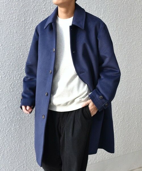 セール】 SHIPS any: ウォーム メルトン ステンカラー コート