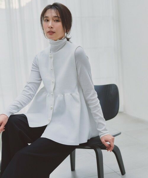 セール】 【VERY×UNFILOコラボ】2WAY ペプラムジレ （ニット・セーター