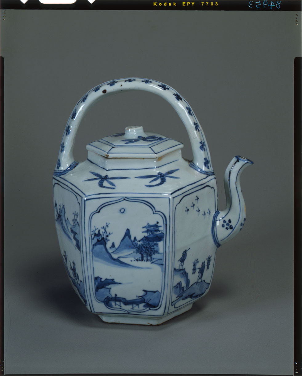 中国 光緒年製 唐子紋染付筆筒 送料込み1219 中国 光緒年製 唐子紋染付