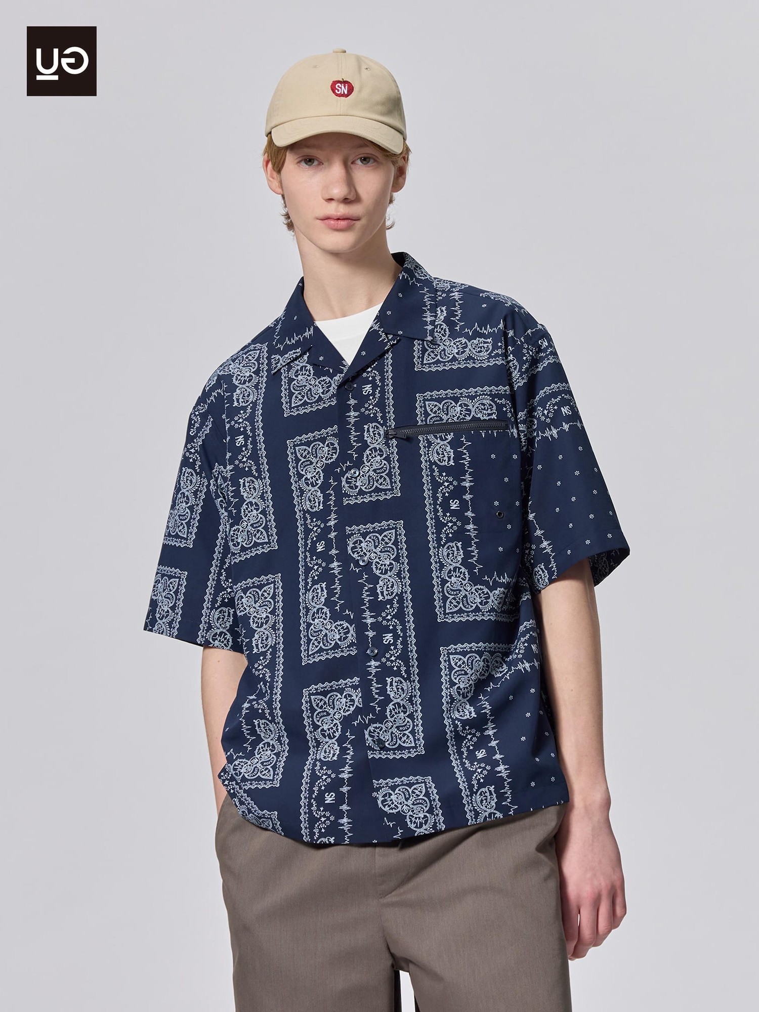 Open Collar Shirt | HalfSlv | Pattern | UNDERCOVER | GU US