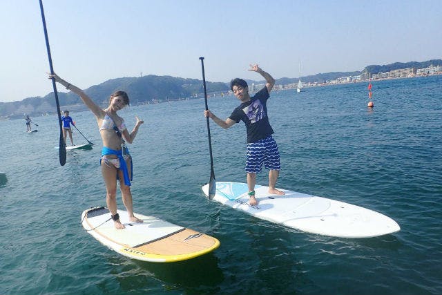 神奈川・逗子・SUP】初めての方でも安心して楽しめる！景色を見ながら