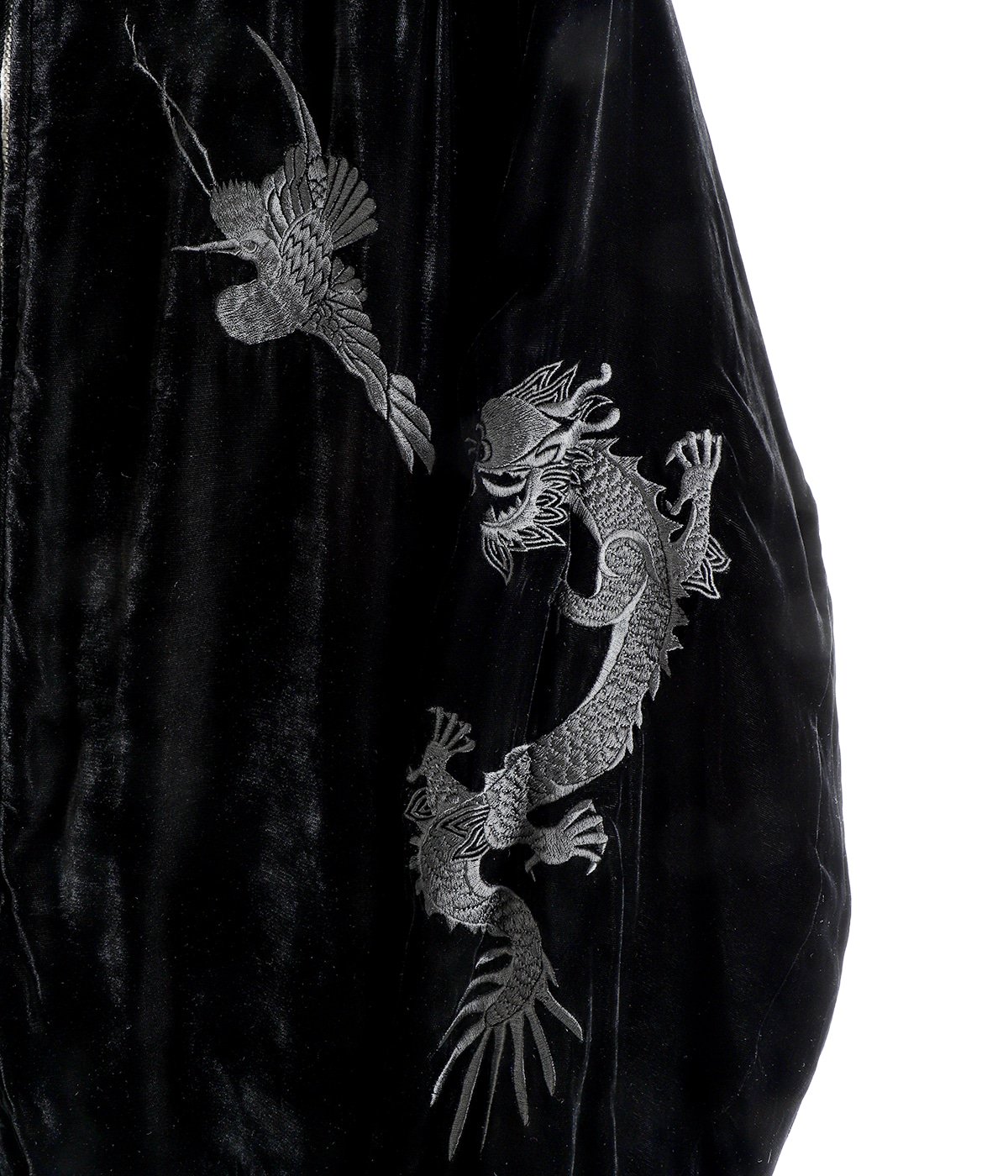 VINTAGE SATIN / VELVET REVERSIBLE ZIP JACKET | ssstein(シュタイン