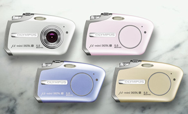 オリンパス、生活防水搭載デジカメの5Mモデル「μ-mini DIGITAL S