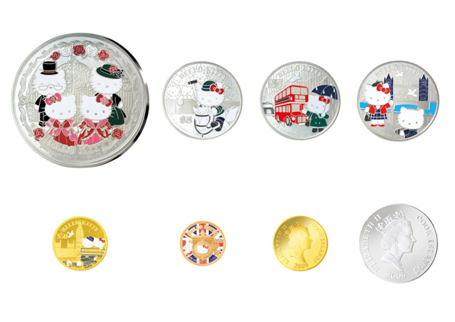 英国王立造幣局が鋳造した「ハローキティ誕生35周年記念金貨