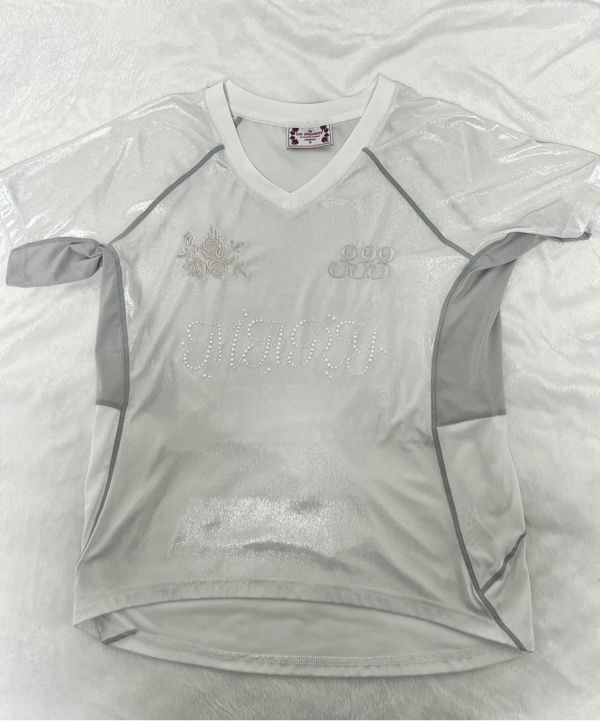 MUSINSA | SCULPTOR Team Mary Soccer Jersey Metallic White