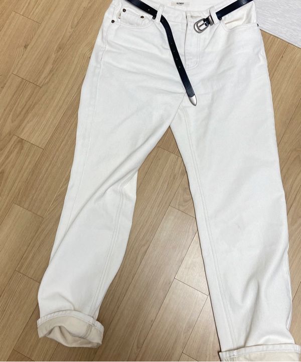 MUSINSA公式 | GLOWNY THE JANE JEANS (WHITE)