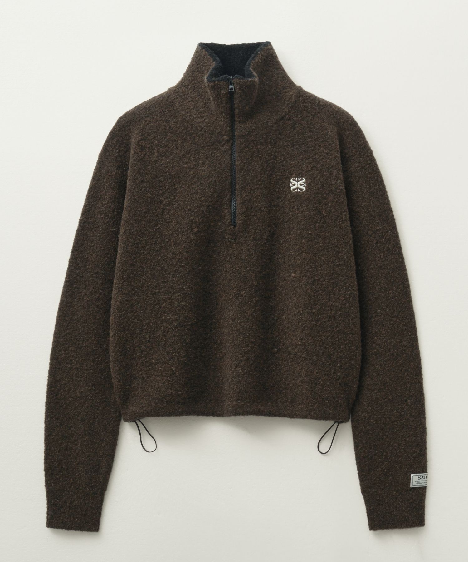 MUSINSA公式 | SATUR (W) クロップハーフネックフリースニットジップ